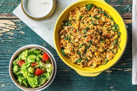 Baked Chicken and Chorizo Risotto from Hello Fresh